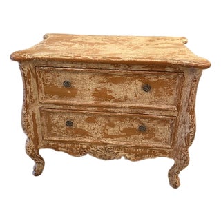 Crackle Finish 1990s Inspired Bombe Chest For Sale