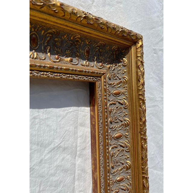 Huge Ornate Wood Frame, Fits Art 40x60" For Sale - Image 11 of 16