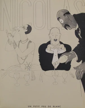 1930s Paul Iribe "Un Petit Peu de Blanc" Original French Art Deco Print