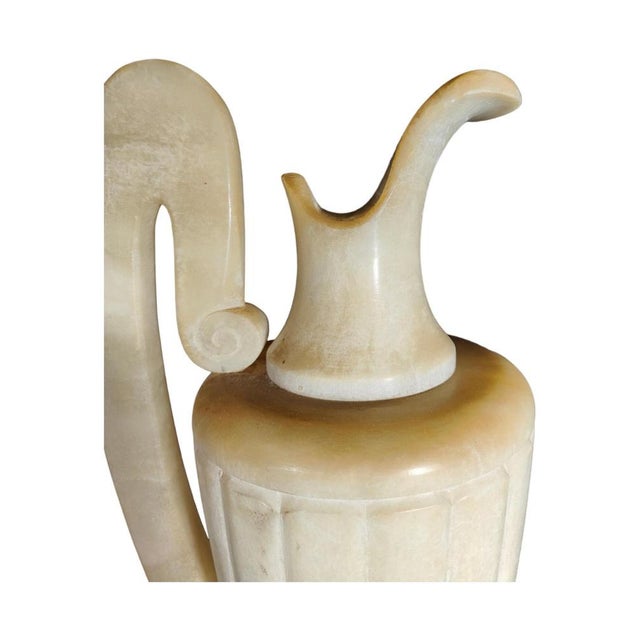Large Alabaster Jug on Illuminated Base, 1900s For Sale - Image 10 of 17