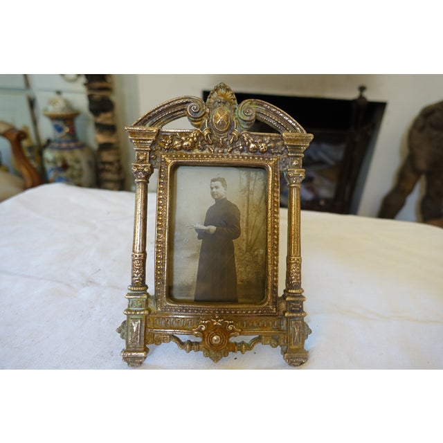 19th Century 19th Century Neo-Renaissance Gilt Bronze Photo Frame For Sale - Image 5 of 6