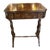 1990s Vintage Maitland Smith Single Drawer Table With Side Pullout Shelves For Sale