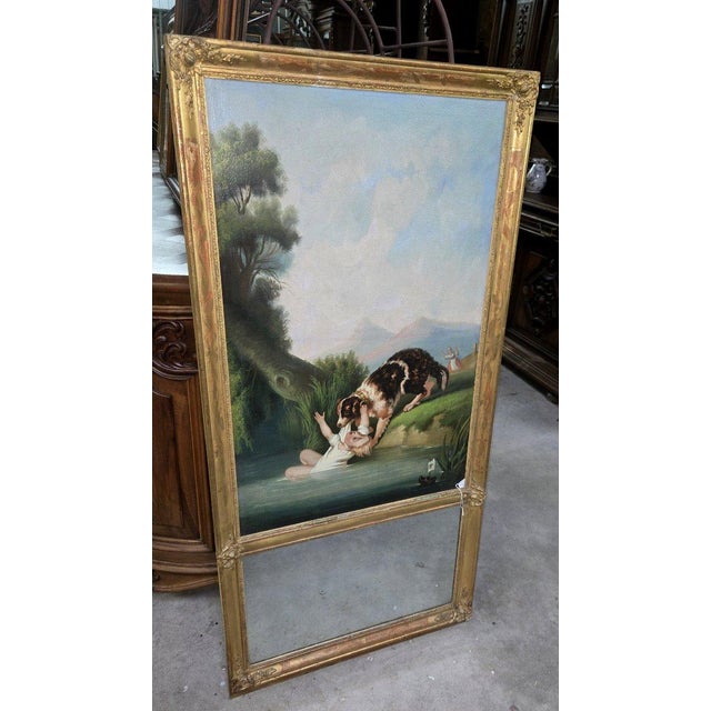 Large Napoleon III Trumeau Mirror For Sale - Image 3 of 7