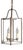 Vintage Hexagonal Lantern in Brass and Glass, 1930s For Sale