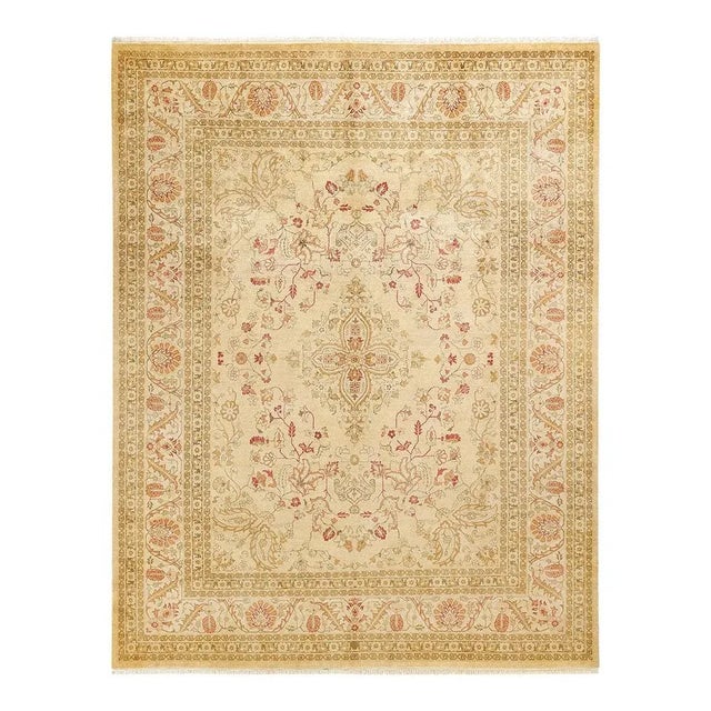 Mogul Collection Hand-Knotted Area Rug - Ivory 8' 1" x 10' 2" For Sale - Image 4 of 4