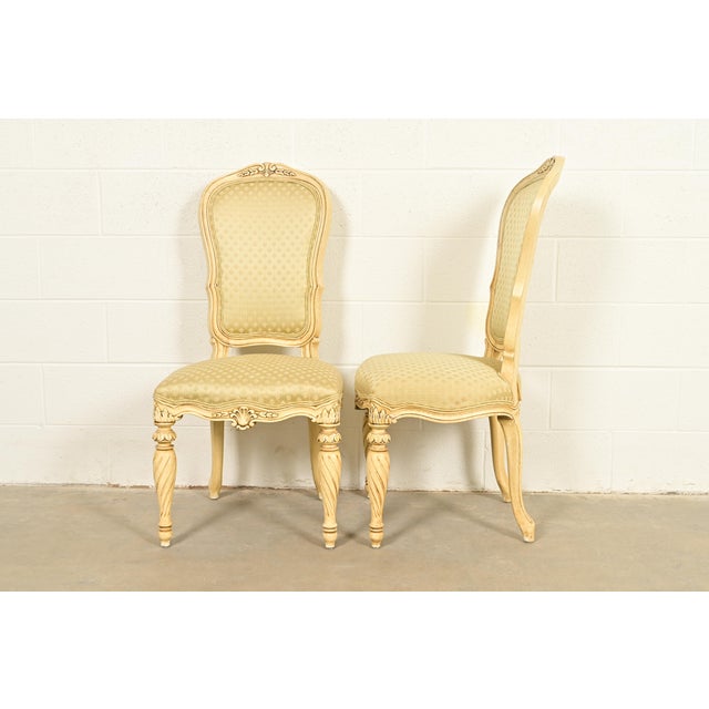 Karges French Regency Louis XVI Cream Lacquered Dining Chairs, Set of Four For Sale - Image 12 of 15