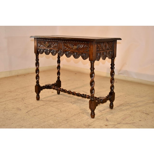 Victorian 19th Century English Carved Console Table For Sale - Image 3 of 9