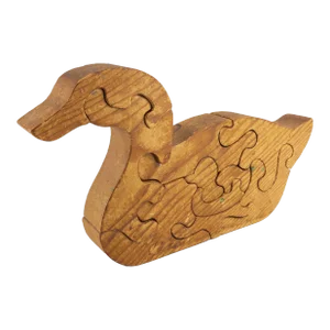 Funky Pop Art Duck Shaped Wood Puzzle