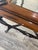 Rustic European Vintage Adnet Hermès Style Equestrian Iron & Glass Side Table For Sale - Image 3 of 3