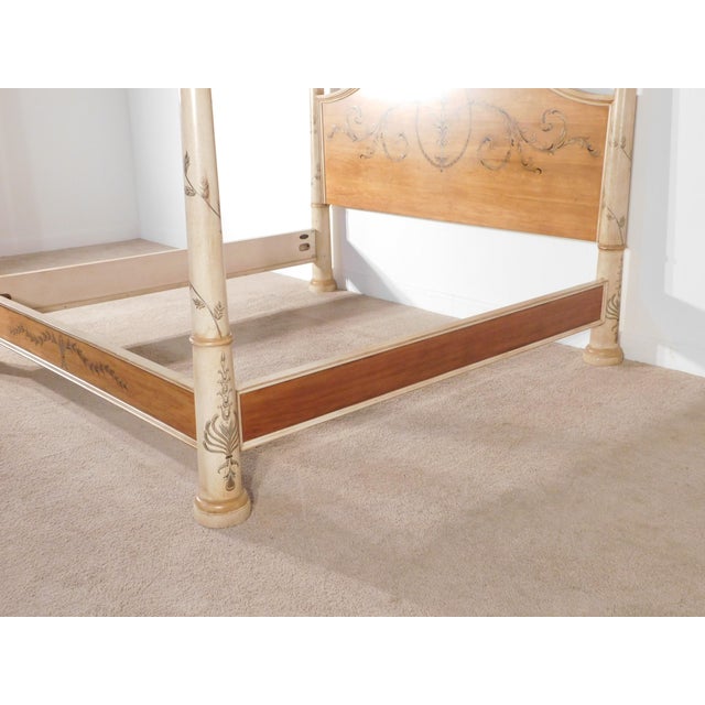 Massive Vintage 1990s Italian Venetian Painted Kingsize Bed by Copeland Ferguson For Sale In South Bend - Image 6 of 17