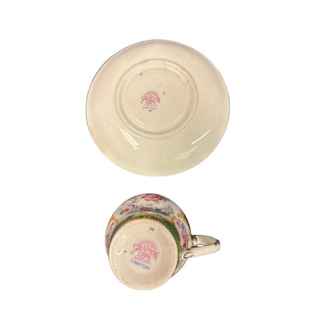 Vintage Royal Grafton Canton Demitasse Cup and Saucer For Sale - Image 11 of 11