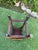 Brown Vintage 34” Burnt Split Bamboo & Woven Rattan Pedestal Plant Stand For Sale - Image 8 of 8