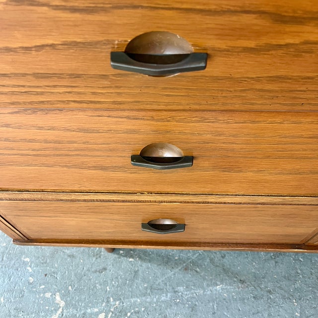 1960s Mid Century Modern Sculptural Harlekin Style Nine Drawers Dresser. Circa 1960s. For Sale - Image 5 of 18