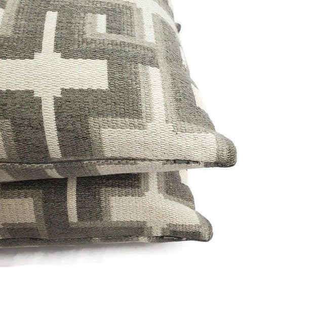 Jim Thompson Langham in Grey Pillow Cover For Sale - Image 4 of 8