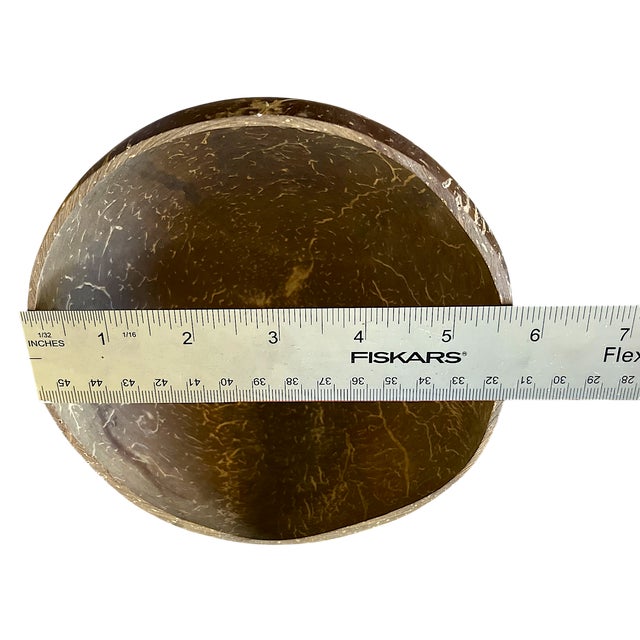 2020s Carved Coconut Shell Bowl — Organic Tropical Decor For Sale - Image 5 of 6