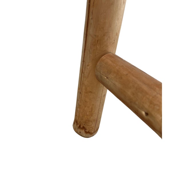 Vintage Rustic Log Chair & Stool Set For Sale - Image 11 of 17