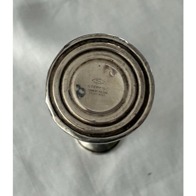 Silver Mid-Century Sterling Silver Trumpet Bud Vase For Sale - Image 8 of 8