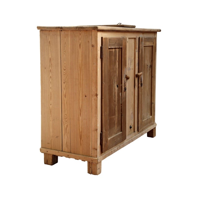 1920s Antique Fir Icebox, 1920s For Sale - Image 5 of 6