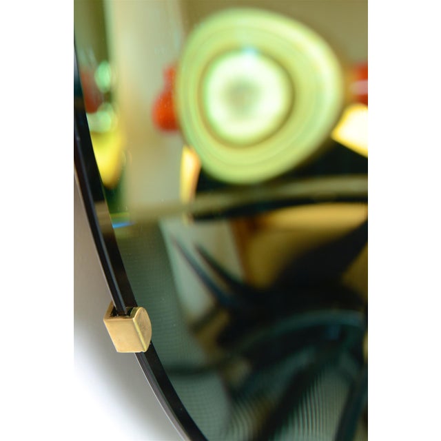 Metal Green Sculptural Concave Mirror, 2020s For Sale - Image 7 of 9