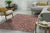 Blush 6x9 Majestic Classic Coral Modern Floral Hand Knotted Wool Carpet Rug For Sale - Image 8 of 9