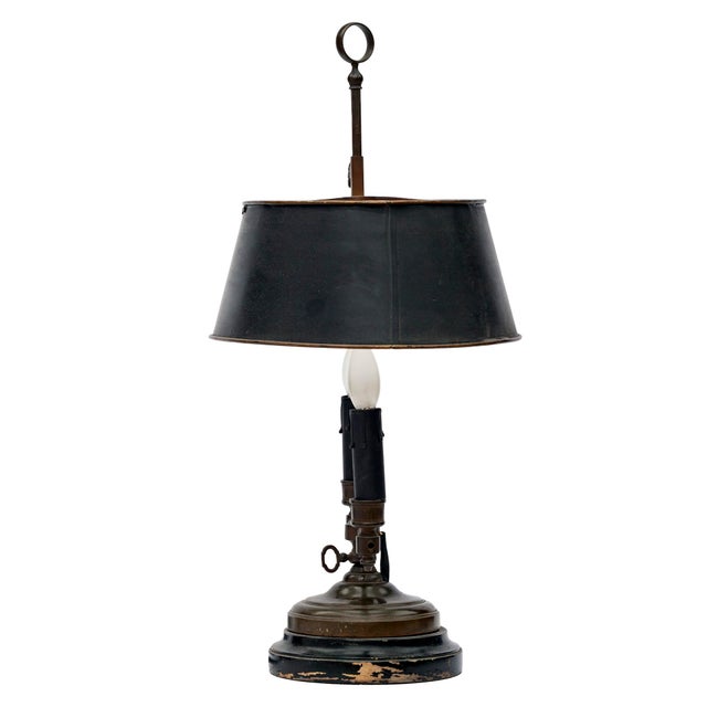 Mid 20th Century Adjustable Table Lamp With Metal Shade For Sale - Image 4 of 9