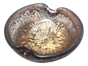 Vintage Mod. Porpora Ashtray in Purple Murano Glass by Ercole Barovier, 1950s