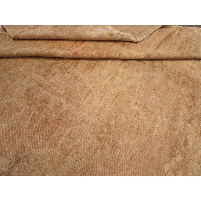 Galerie Shabab Collection Early 20th Century Handmade Turkish Oushak Room Size Carpet in Gold and Beige For Sale - Image 10 of 10