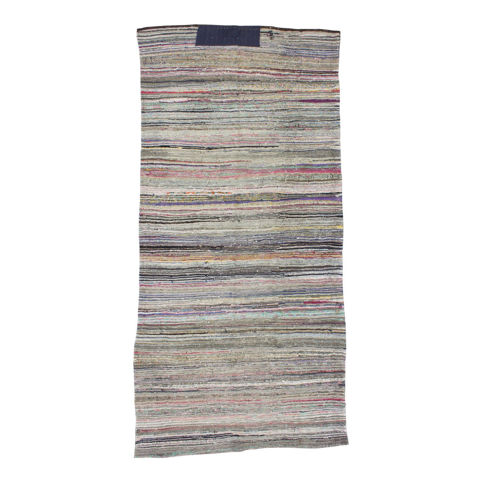 1960s Turkish Striped Rag Rug | Chairish