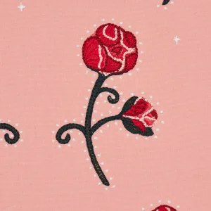 Schumacher X Backdrop Rhinestone Cowboy Embroidery Fabric In Pink
