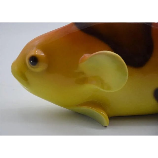 Brown Large Italian Fish in Glazed Ceramic, 1960s For Sale - Image 8 of 12