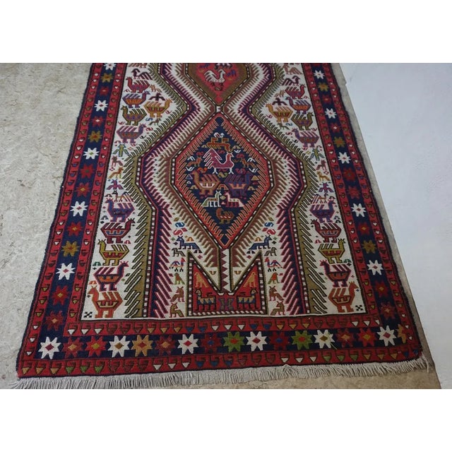 Vintage Middle Eastern Wool Kilim Carpet, 1960s For Sale - Image 9 of 13