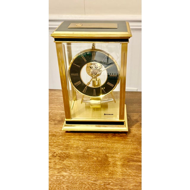 Kieninger & Obergfell Benchmark Brass Mantle Clock For Sale - Image 10 of 12