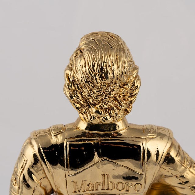 Ayrton Senna F1 Trophy Statue in 24 Karat Gold-Plated Silver, 2014 For Sale - Image 12 of 18