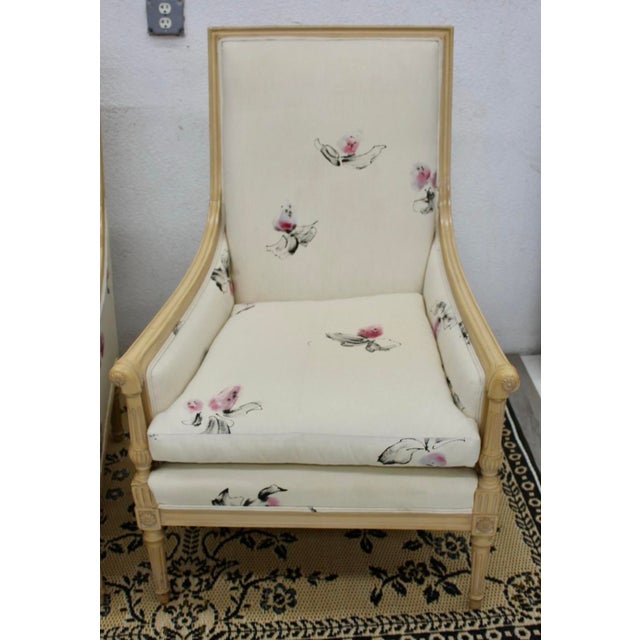 Mid 20th Century Pair of Wood Carved French Armchairs For Sale - Image 4 of 9