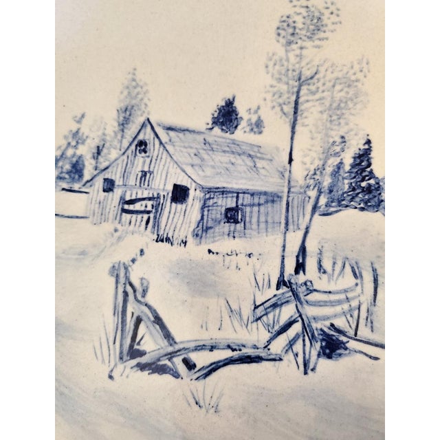 Marshall Potter Vintage Rural Landscape Made by Marshall Pottery For Sale - Image 4 of 9