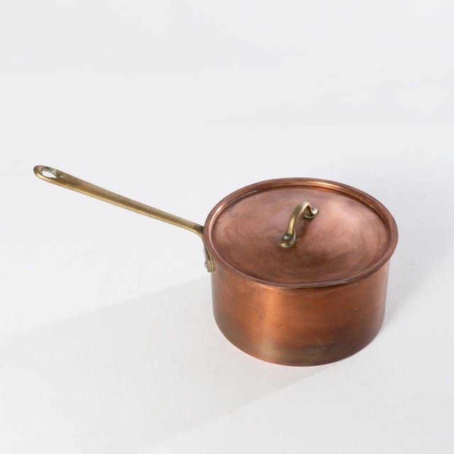 Mid 20th Century Six Piece Set of Copper Pots and Pans For Sale - Image 13 of 18