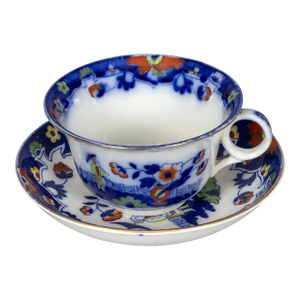 Antique Royal Staffordshire Pottery Cup and Saucer