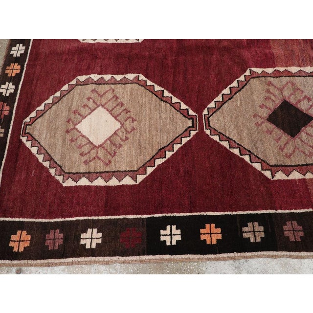 Mid 20th Century Galerie Shabab Collection Mid-20th Century Turkish Anatolian Accent Carpet For Sale - Image 5 of 8