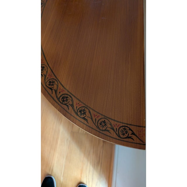 Sienna 1980s Mid-Century Modern Hand Painted Bombe Demi-Lune For Sale - Image 8 of 12