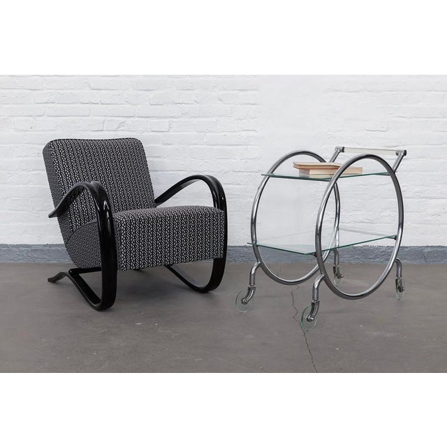 Vintage Model H269 Avant-Garde Chair by Jindrich Halabala, 1930s For Sale - Image 3 of 10