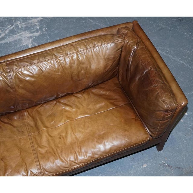 Large Brown Leather 3-Seater Sofa from Halo Groucho For Sale - Image 12 of 18