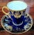 Antique Haviland Limoges Cobalt Blue & Gold Gilt Fine Porcelain Cup and Saucer Set For Sale In Los Angeles - Image 6 of 13