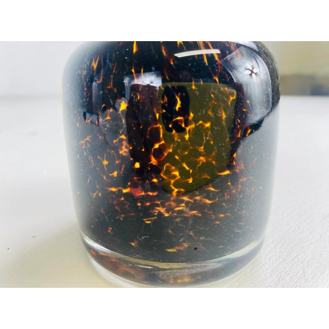 Brown Mid Century Vintage Handblown Murano Glass Paperweight. For Sale - Image 8 of 9