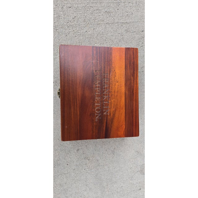 1950s Franklin Templetion Wooden Keepsake Box / Humidor With Engraved Lid For Sale - Image 11 of 12