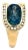 Charles Krypell Horseshoe Ring Diamond Blue Topaz 18k Yellow Gold For Sale