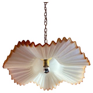 Mid-Century Murano Glass Pendant Lamp attributed to De Majo Murano Venice, Italy, 1970s For Sale