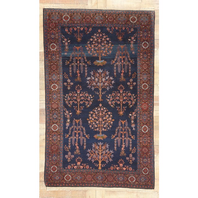 Early 20th Century Antique Persian Sarouk Farahan Rug, 04'00 X 06'05 For Sale - Image 9 of 10