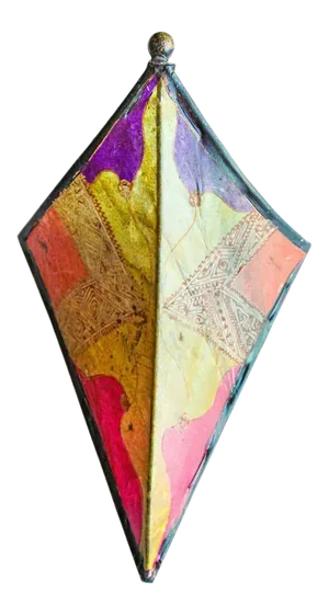 Parchment African Art Wall Sconce