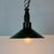 Industrial Green Enamel Military Pendant Lamp with Cast Aluminium Top, 1960s For Sale - Image 9 of 18