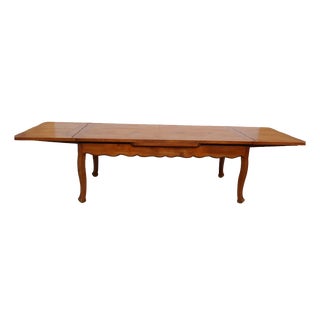 Large Louis XV Style Cherrywood Table with Extensions, 1990s For Sale